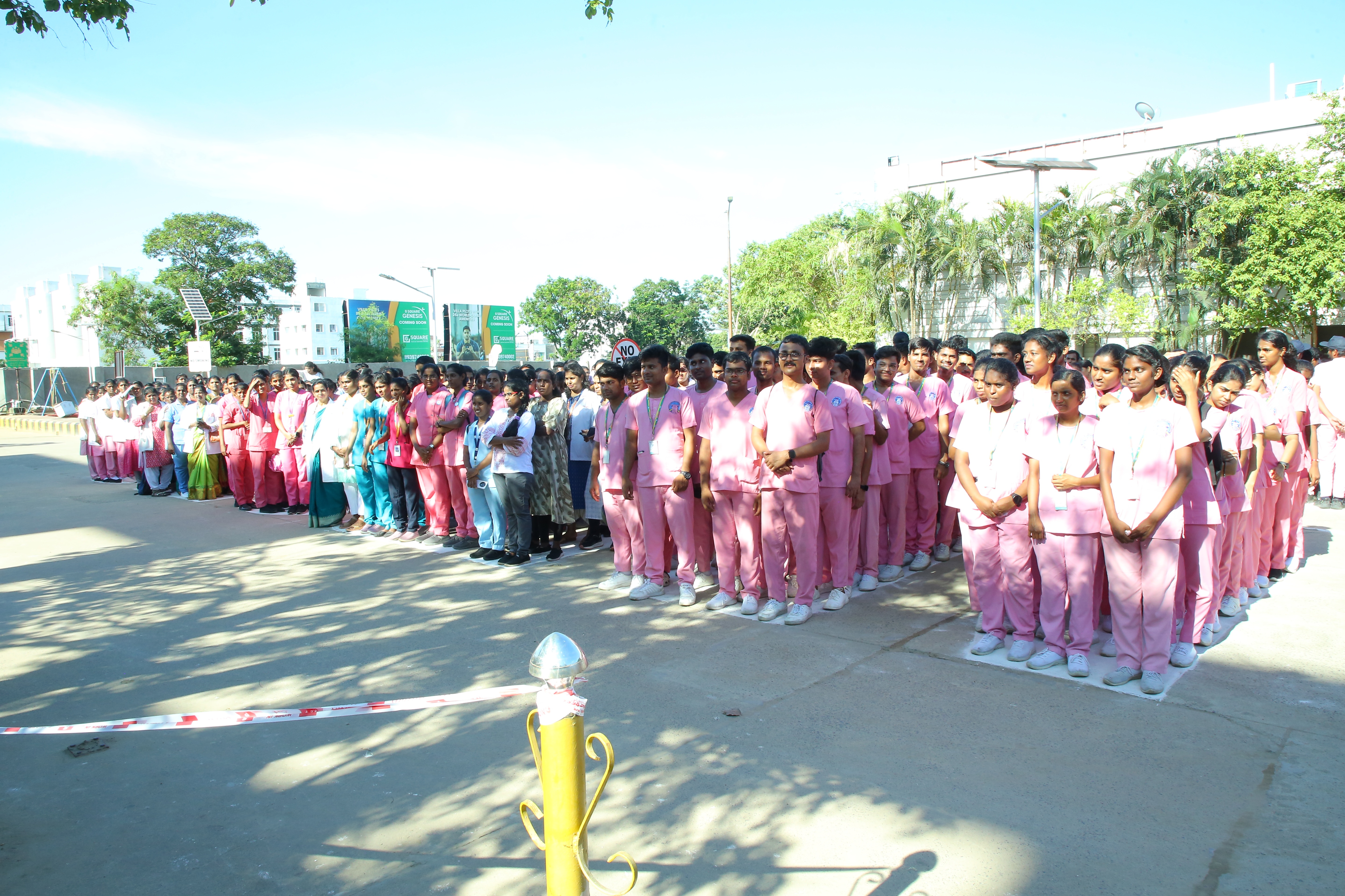 WORLD RECORD FOR HUMAN CHAIN FORMATION ON THE THEME OF “OUR NURSES, OUR FUTURE: THE ECONOMIC POWER OF CARE” WITH 2500 NURSES TAKING A UNIFIED OATH.